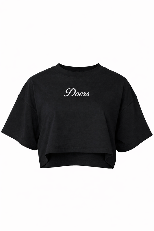 DOERS – WOMEN’S CORE CROP BLACK